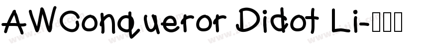 AWConqueror Didot Li字体转换